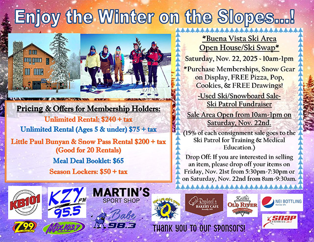 Buena Vista Open House/Ski Swap and Season Memberships