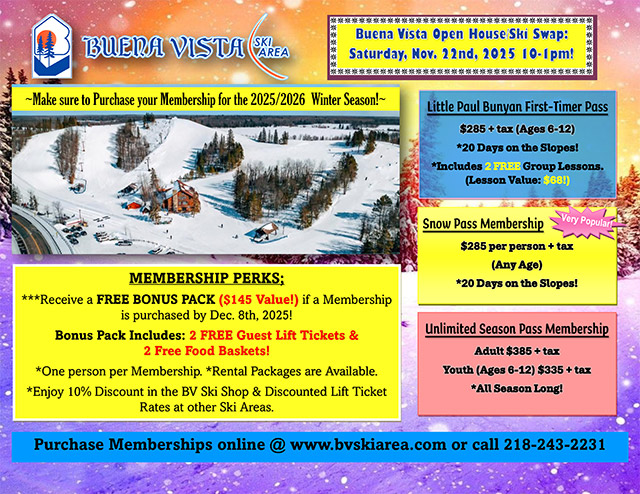 Buena Vista Open House/Ski Swap and Season Memberships