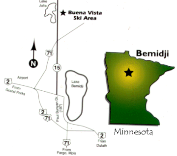 Directions Map to Buena Vista Ski Area